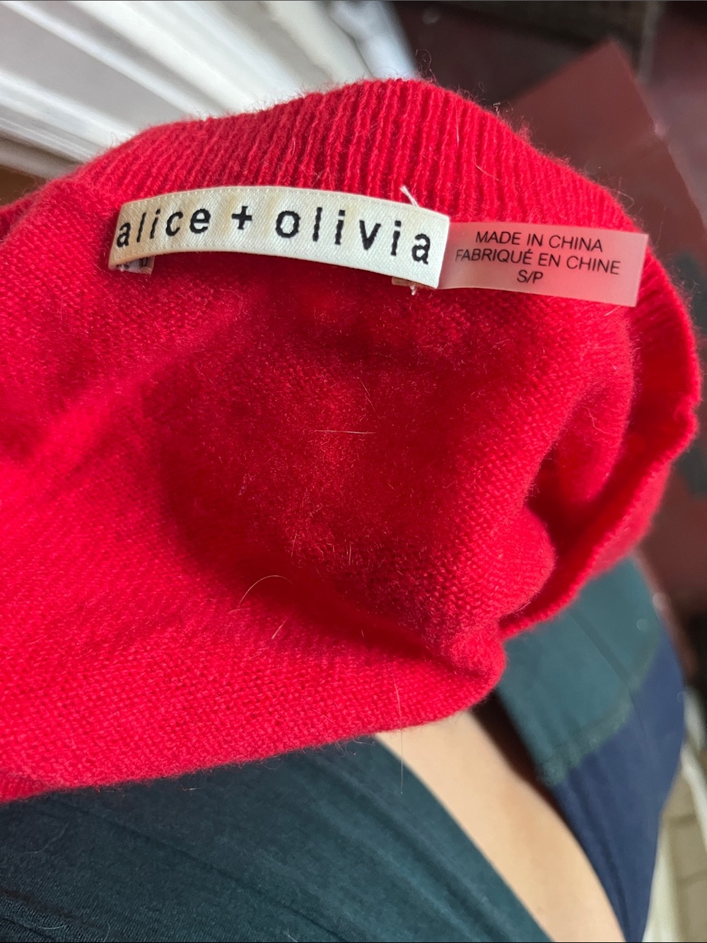 Alice + Olivia Bright Red Cozy Knit Sweater - Picture 2 of 5